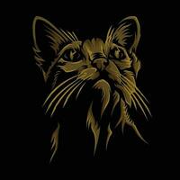 cat head vector design illustration