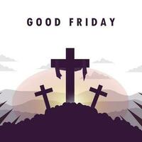 good friday with white sky vector