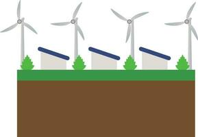 wind energy power station banner design, vector concept of Renewable energy, alternative power energy from wind, windmill power station industry