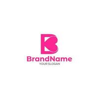 B Love Logo Design Vector