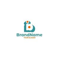 ib simple logo design vector