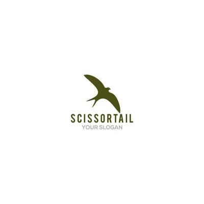 Simple Scissortail Logo Design Vector