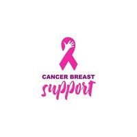 Help Fight Breast Cancer Logo Design Vector