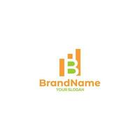 B Financial Accounting Logo Design Vector