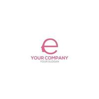 e beauty care logo design vector