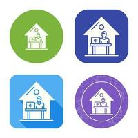 Work At Home Vector Icon