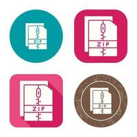 Zip File Vector Icon