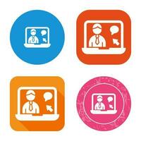 Online Interview Vector Icon