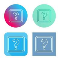 Unique Question Mark Vector Icon