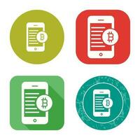 Bitcoin Mobile Vector Icon