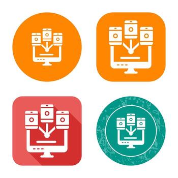 icono de vector de redes informáticas