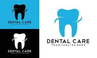 Dental care logo tamplete illustration vektor. Dentist logotype icon illustration concept. vector