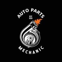 coche logo, cochera, servicio, partes. auto partes auto reparar logo ilustración vector