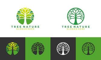 abctract árbol naturaleza logo vector árbol icono logo ilustración.