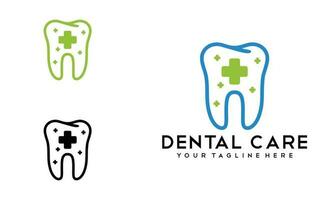 Dental care logo tamplete illustration vektor. Dentist logotype icon illustration concept. vector