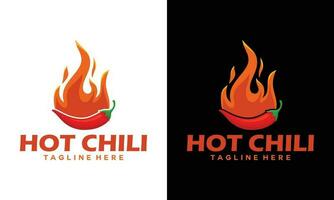 Hot Chile logo design concept vector template. Spicy chili logo icon Premium Vector