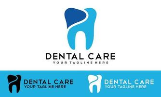 Dental care logo tamplete illustration vektor. Dentist logotype icon illustration concept. vector