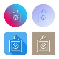 Unique Fire in Socket Vector Icon