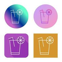 Unique Lemon Juice Vector Icon