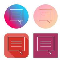 Unique Single Chat Bubble Vector Icon