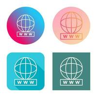 Unique World Wide Web Vector Icon