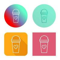 Unique Strawberry Milkshake Vector Icon