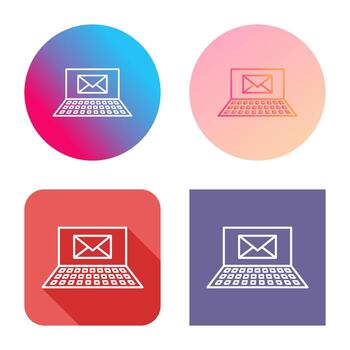 icono de vector de correos electrónicos únicos