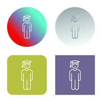 Unique Student Standing Vector Icon