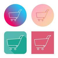 Unique Shopping Cart Vector Icon