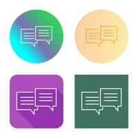 Unique Two Chat Bubbles Vector Icon