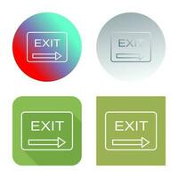 Unique Exit Vector Icon