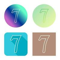 Number Seven Vector Icon