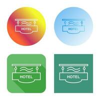 icono de vector de signo de hotel