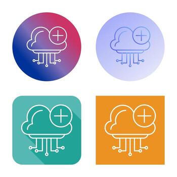 icono de vector de computación en la nube