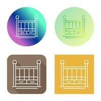 Baby Crib Vector Icon