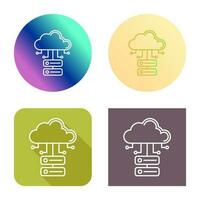 Cloud Database Vector Icon