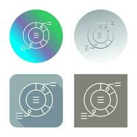 icono de vector de gráfico circular