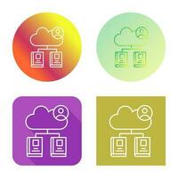 Cloud Library Vector Icon