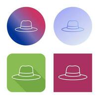 icono de vector de sombrero de mujer