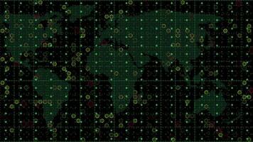 digitale mezzitoni puntini griglia in movimento su, concetto per digitale tecnologia sfondo senza soluzione di continuità ciclo continuo. video