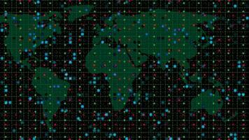 digitale mezzitoni puntini griglia in movimento su, concetto per digitale tecnologia sfondo senza soluzione di continuità ciclo continuo video