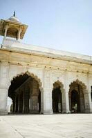 Architectural details of Lal Qila - Red Fort situated in Old Delhi, India, View inside Delhi Red Fort the famous Indian landmarks photo