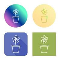 Flower Pot Vector Icon