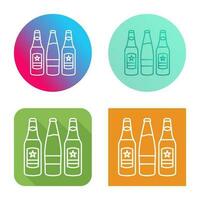 icono de vector de botellas de cerveza