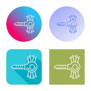 icono de vector de código clave