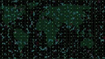 digitale mezzitoni puntini griglia in movimento su, concetto per digitale tecnologia sfondo senza soluzione di continuità ciclo continuo video