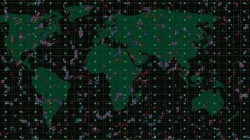 digitale mezzitoni puntini griglia in movimento su, concetto per digitale tecnologia sfondo senza soluzione di continuità ciclo continuo video