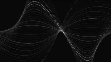 partícula cinta línea, geométrico línea animación en blanco antecedentes video