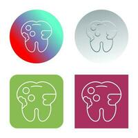 icono de vector de caries