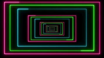 saber frame, neon video